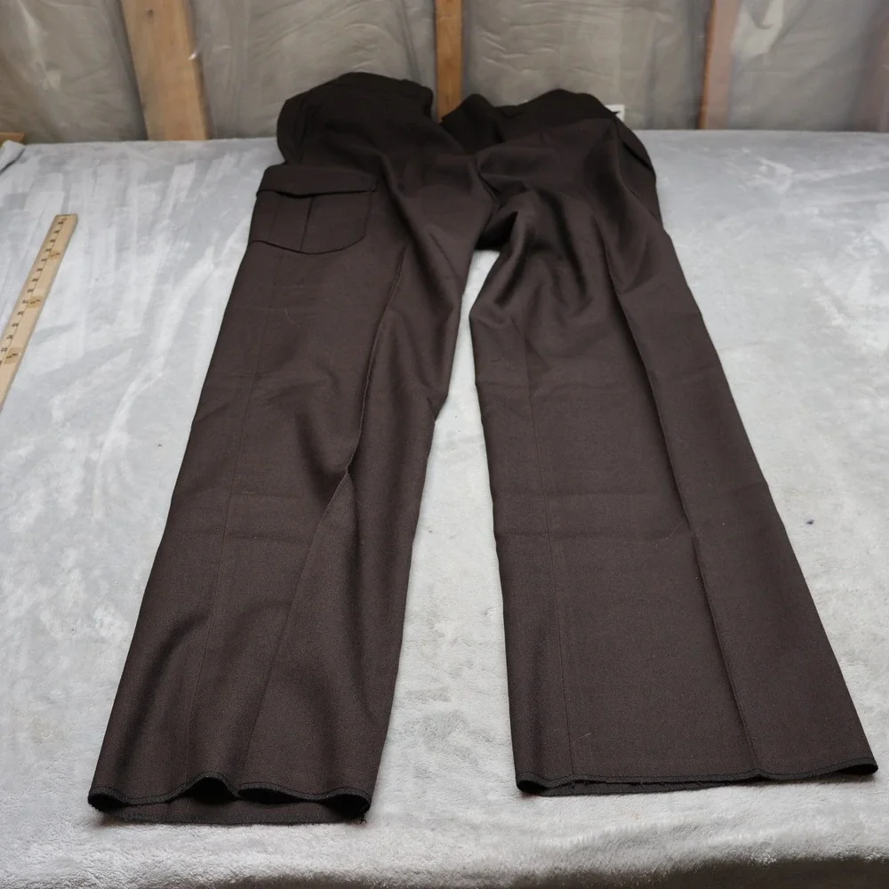 Flying Cross Pants Men 38 Brown Textured Cargo‎ Uniform Straight Leg 36x36 NEW